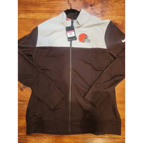 Nike Men's Cleveland Browns NFL On-Field Full Zip Jacket NKB6-082M size L $90 - Picture 1 of 5